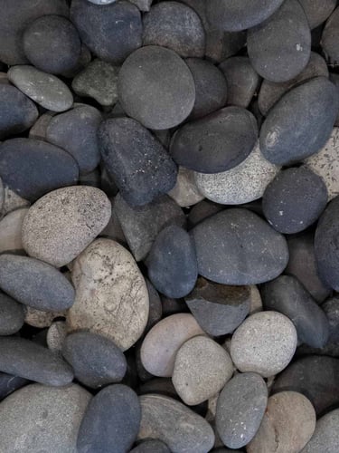 Beach Pebbles zwart Large 30 - 60mm (3 - 6cm)