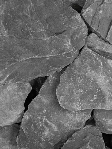 Canadian Slate Breuksteen zwart 60 - 180mm (6 - 18cm)