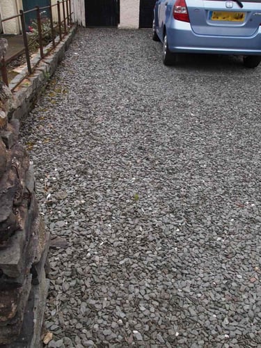 Canadian slate groen 30 - 60mm (3 - 6cm) aangelegd oprit
