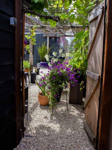 Castle grind aangelegde tuin