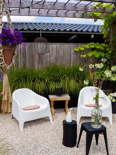 Castle grind aangelegde tuin