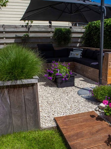 Castle grind aangelegde tuin