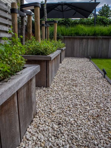 Castle grind aangelegde tuin