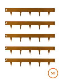 Multi-Edge METAL Afboording Corten staal 100x17,5cm, set 5 stuks