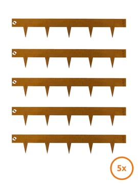 Multi-Edge METAL Afboording Corten staal 100x17,5cm, set 5 stuks