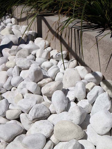Crystal white keien 40 - 80mm (4 - 8cm) aangelegd 