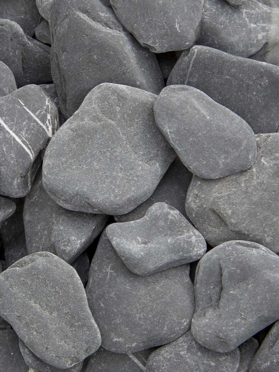 Flat pebbles zwart 15 - 30mm