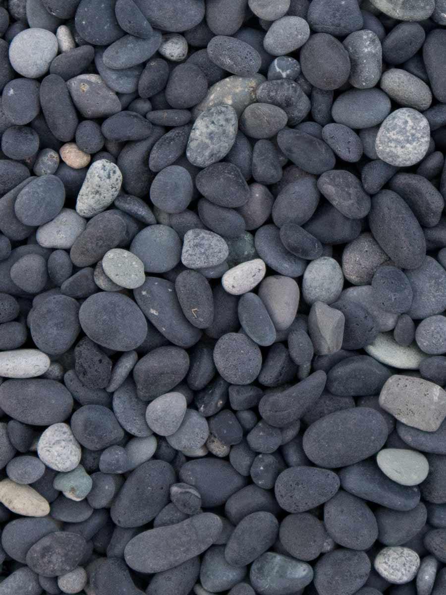 Beach pebbles zwart 5 - 8mm