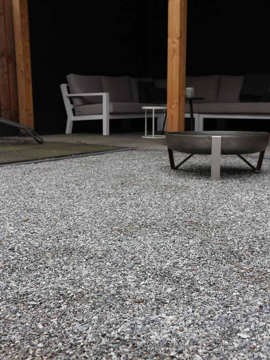 Dolomiet silver-grey 0 - 5mm aangelegd