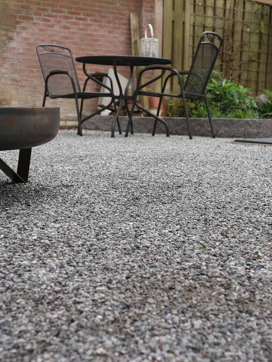 Dolomiet silver-grey 0 - 5mm aangelegd