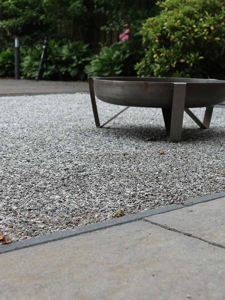 Dolomiet silver-grey 0 - 5mm aangelegd