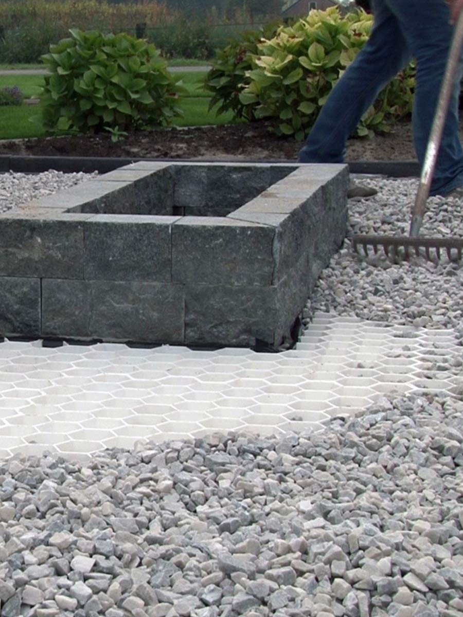 Easygravel 3XL wit aangelegd