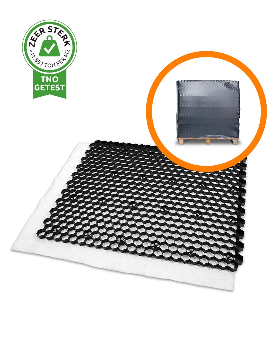 Volle pallet grindplaten EuroGravel PLUS zwart (42,55m2)