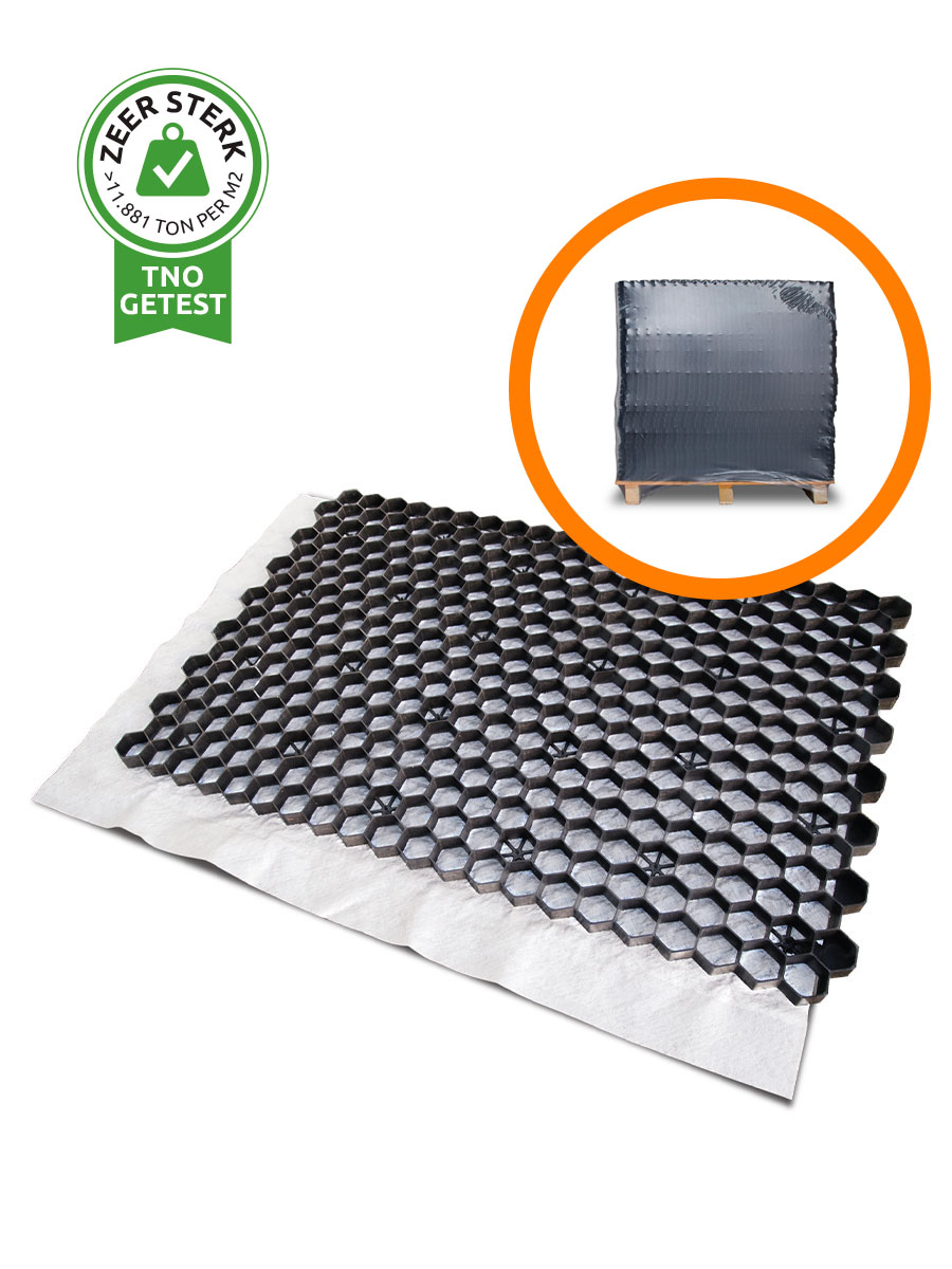 Volle pallet grindplaten EuroGravel PRO zwart (33,13m2)