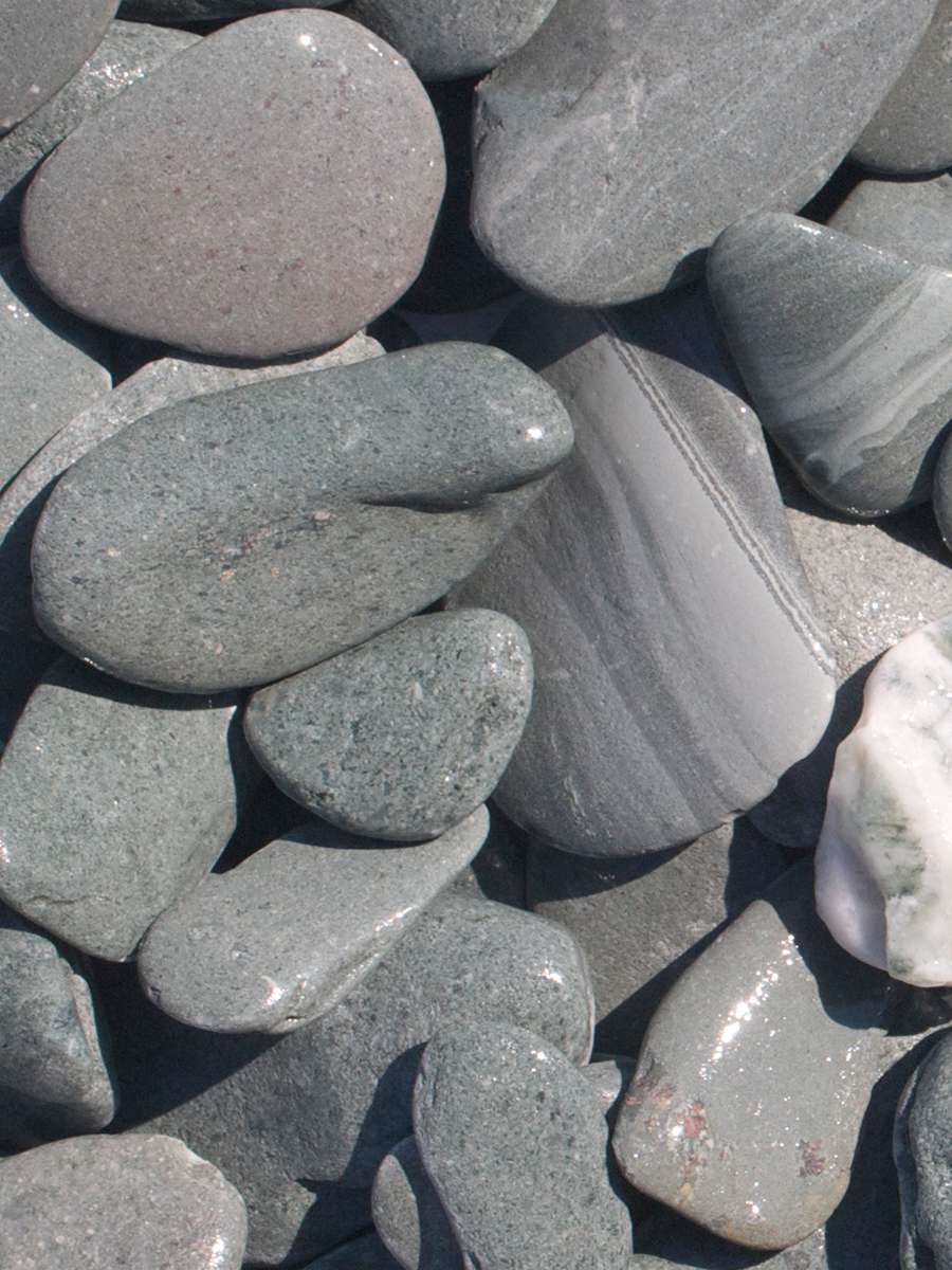 Flat Pebbles groen 30 - 60mm (3 - 6cm) (nat)