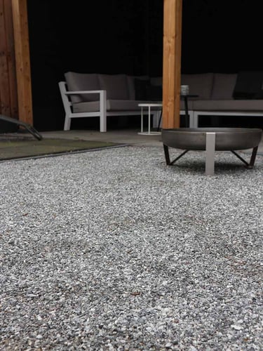 Dolomiet silver-grey 0 - 5mm aangelegd