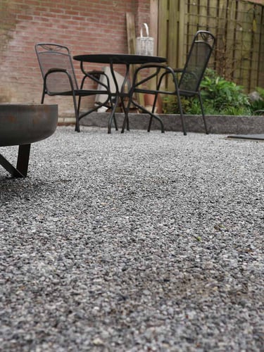 Dolomiet silver-grey 0 - 5mm aangelegd