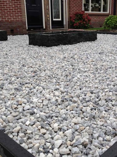Easygravel 3XL grindplaten wit gevuld met Ice blue split