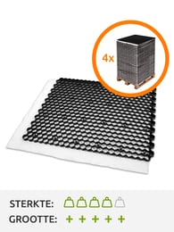 Vier pallets grindplaten EuroGravel PLUS zwart (170,2m2)