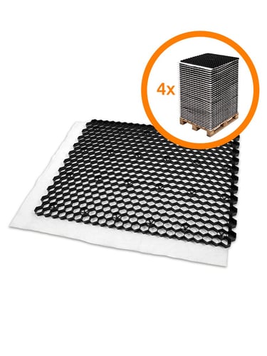 Vier pallets grindplaten EuroGravel PLUS zwart (170,2m2)