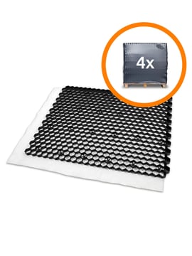 Vier pallets grindplaten EuroGravel PLUS zwart (170,2m2)