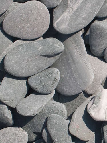 Flat pebbles groen 30 - 60mm (3 - 6cm)