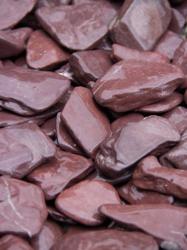 Flat Pebbles paars 30 - 60mm (3 - 6cm) detail