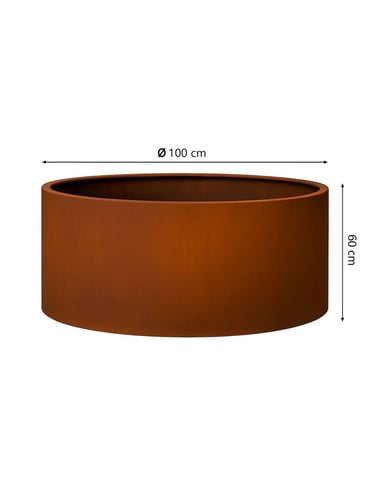Multi-Edge FLORA Ronde Plantenbak Corten staal 60x100cm