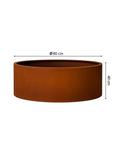 Multi-Edge FLORA Ronde Plantenbak Corten staal 40x80cm