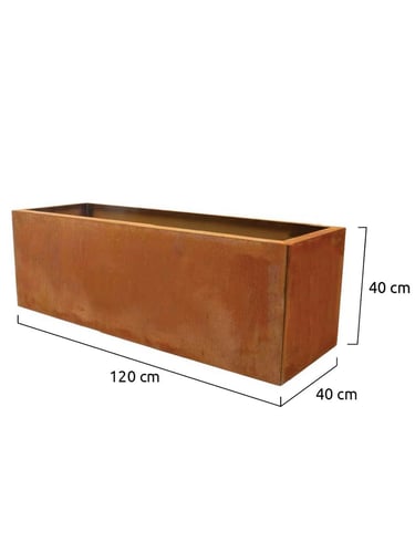 Multi-Edge FLORA Plantenbak Corten staal 120x40x40cm