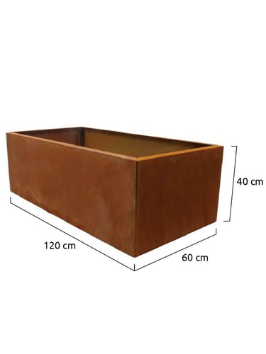 Multi-Edge FLORA Plantenbak Corten staal 120x60x40cm