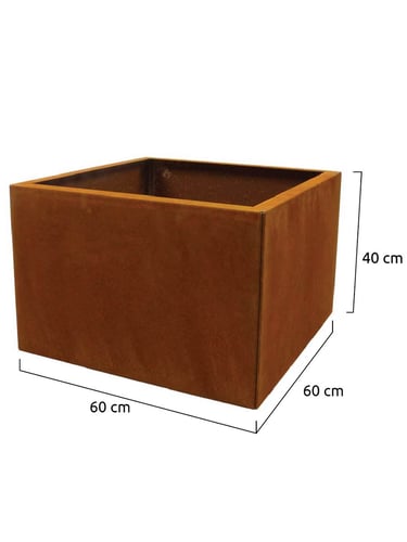 Multi-Edge FLORA Plantenbak Corten staal 60x60x40cm