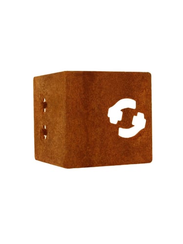 Multi-Edge METAL Hoekstuk Corten staal 7,5x7,5x7,5cm (voor Multi-Edge Metal 17,5)