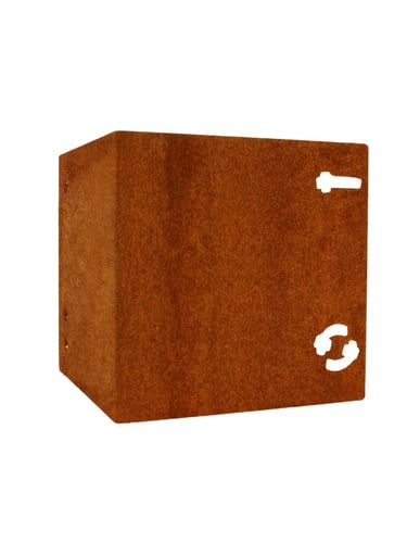 Multi-Edge METAL Hoekstuk Corten staal 17,5x17,5x17,5cm (voor Multi-Edge Metal 27,5)