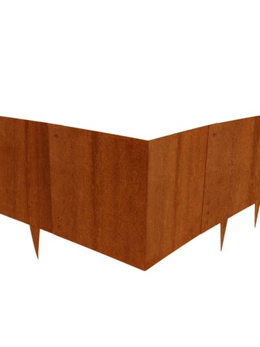 Multi-Edge METAL Hoekstuk Corten staal 27,5x27,5x27,5cm (voor Multi-Edge Metal 37,5)