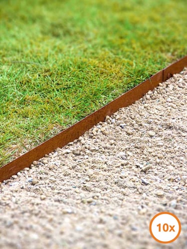 Multi-Edge METAL Afboording Corten staal 100x17,5cm, set 10 stuks