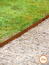 Multi-Edge METAL Afboording Corten staal 100x17,5cm, set 20 stuks