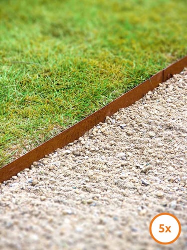Multi-Edge METAL Afboording Corten staal 100x17,5cm, set 5 stuks