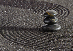Japanse tuin Beach Pebbles zwart Japanse tuin Beach Pebbles zwart