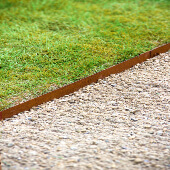 Tuinpad met Multi-Edge Metal corten en halfverharding Tuinpad met Multi-Edge Metal corten en halfverharding