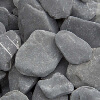 Flat pebbles zwart